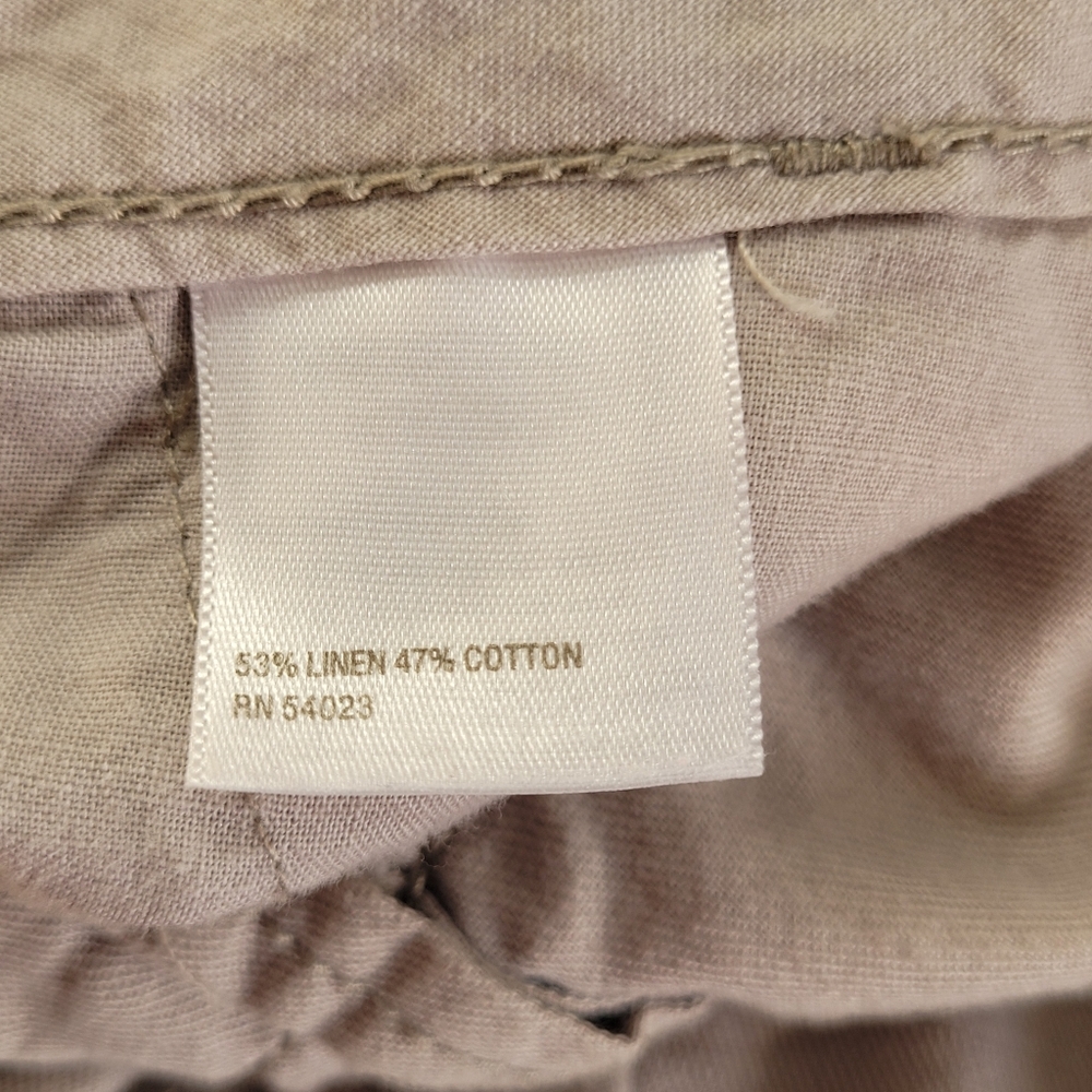 Old Navy Women's Linen Blend Capris Size 8 Beige Color - Picture 6 of 8